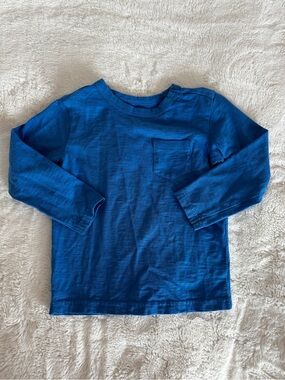 Primary Kids Long-Sleeve Pocket Tee - Blue 3T